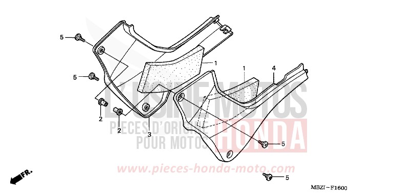 SEITENABDECKUNG (CB600F2/F22) von Hornet S CANDY XENON BLUE (PB324) von 2002